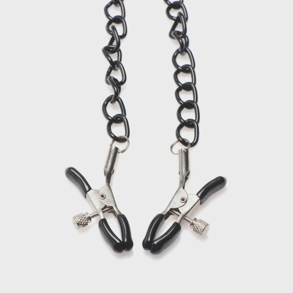 Master Series Collared Temptress Collar With Nipple Clamps