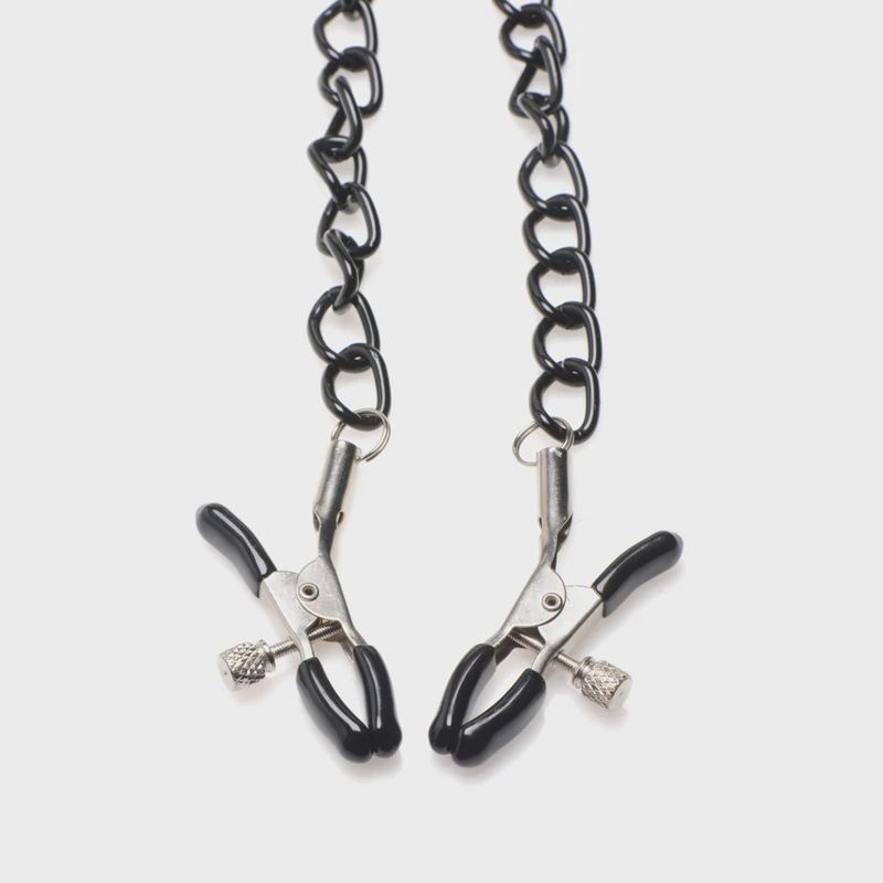 Master Series Collared Temptress Collar With Nipple Clamps