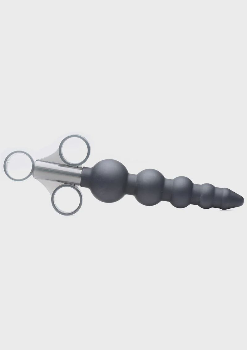 Master Series Silicone Graduated Beads Lubricant Launcher - Black