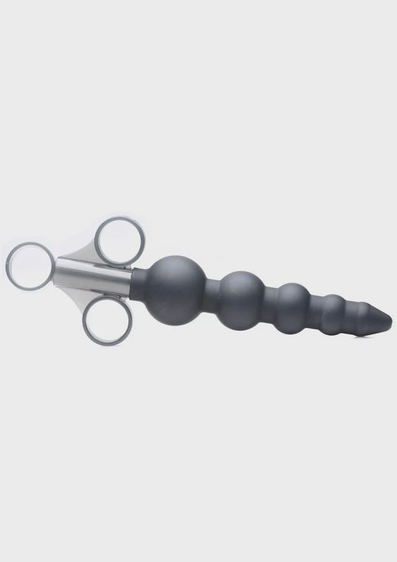 Master Series Silicone Graduated Beads Lubricant Launcher - Black