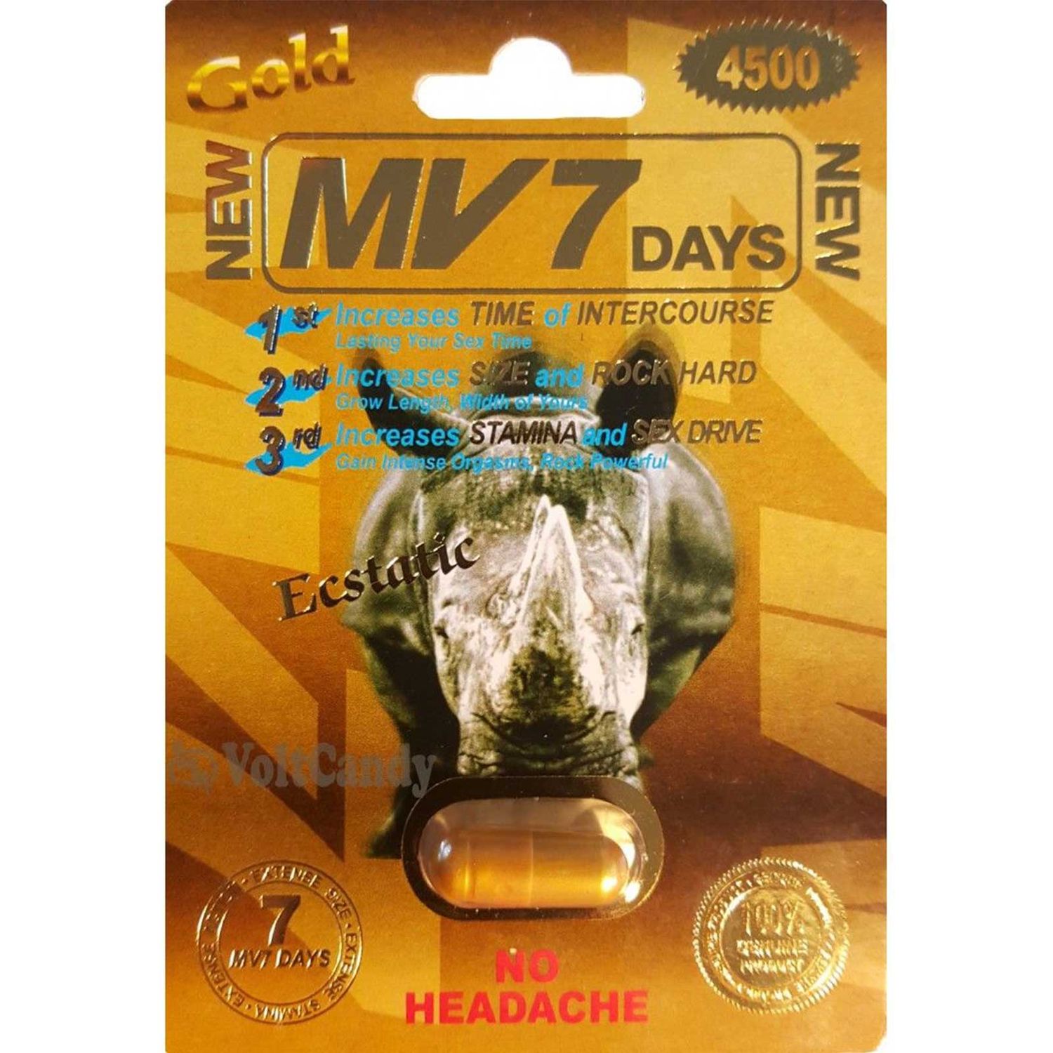 MV7 Gold 4500 Male Enhancement 1ct
