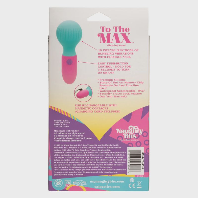 Naughty Bits® To The Max™ Vibrating Wand Naughty Bits® To The Max™ Vibrating Wand