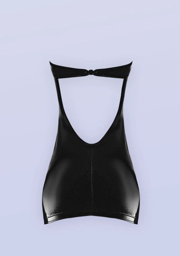 Liquid Onyx Double Keyhole Dress &amp; G-String