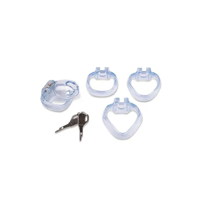 Lockmaster 3.5" Side Lock See Thru Chastity Cage - Clear