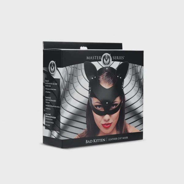 Master Series Bad Kitten Leather Cat Mask