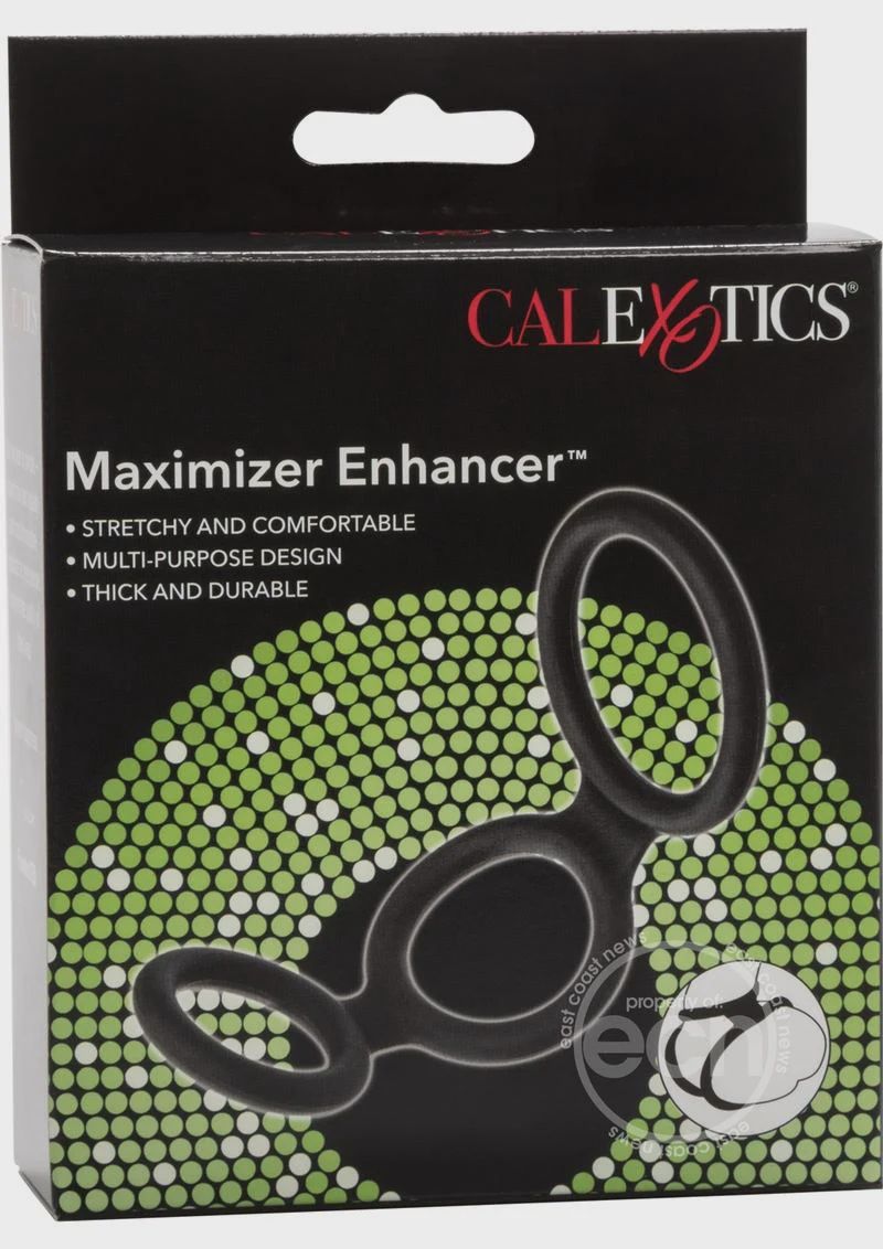 Maximizer Enhancer Silicone Erection And Scrotum Enhancer Cock Ring Black