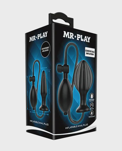 Mr. Play Inflatable Anal Plug - Black