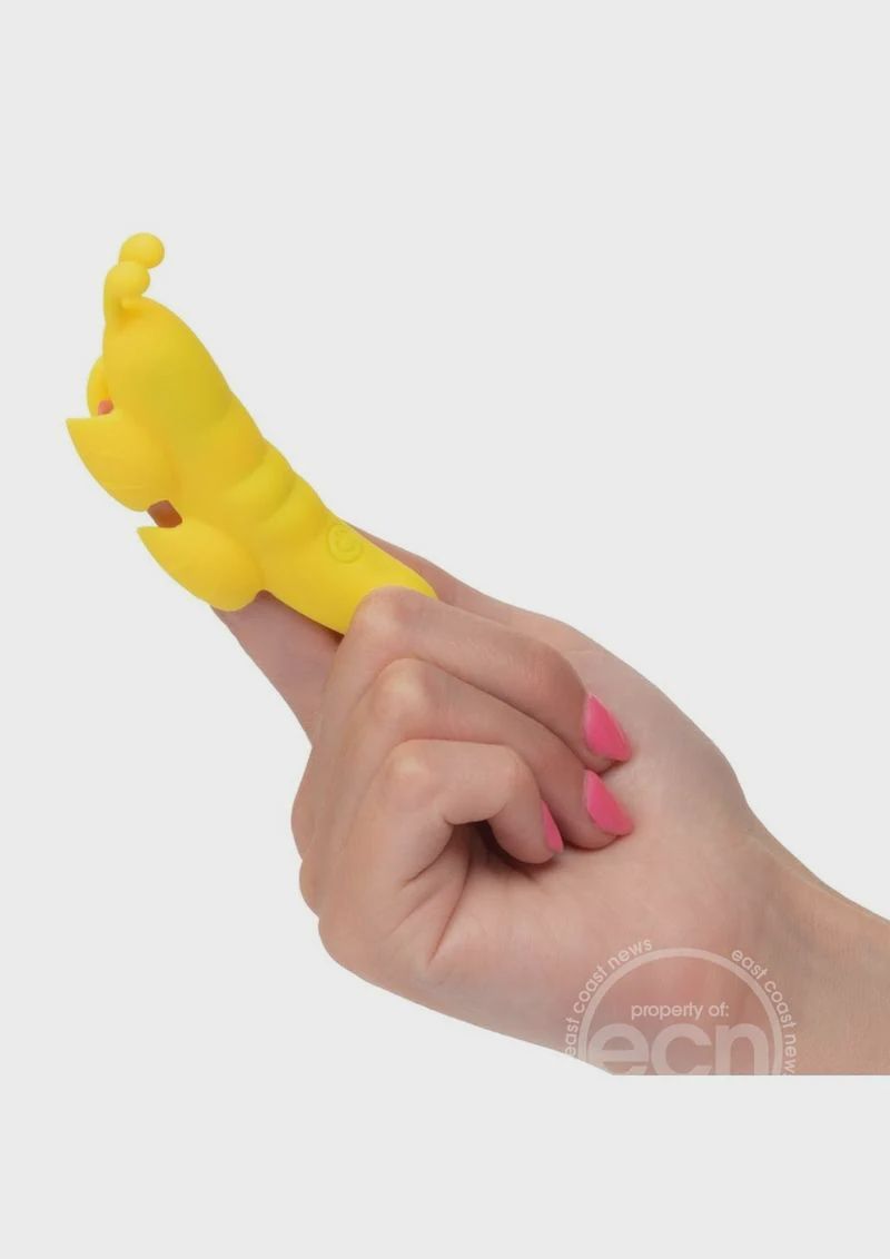 Neon Vibes The Butterfly Vibe Rechargeable Silicone Finger Teaser - Yellow