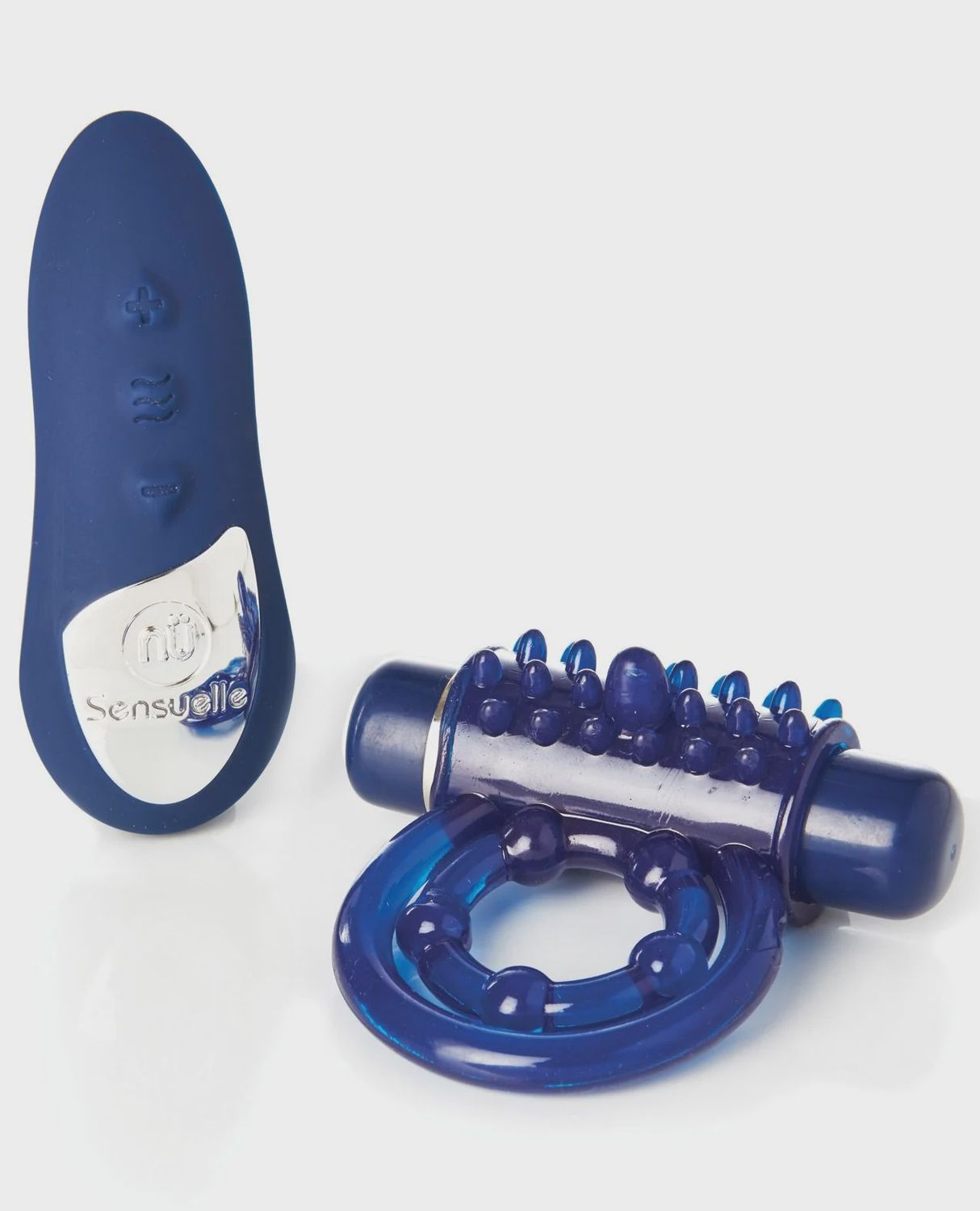 Nu Sensuelle Remote Control Rechargeable Bullet Ring - Blue