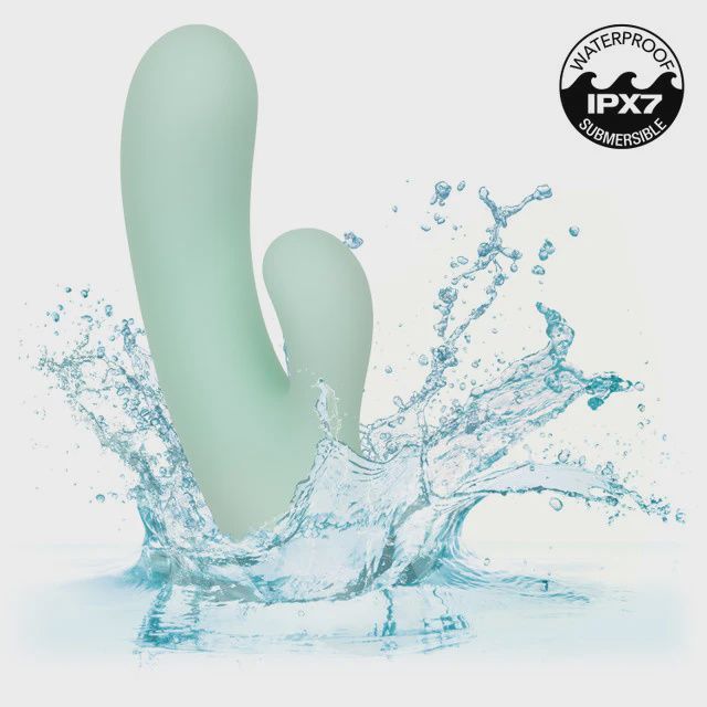 Pacifica Fiji Rechargeable Silicone Dual Vibrator - Green