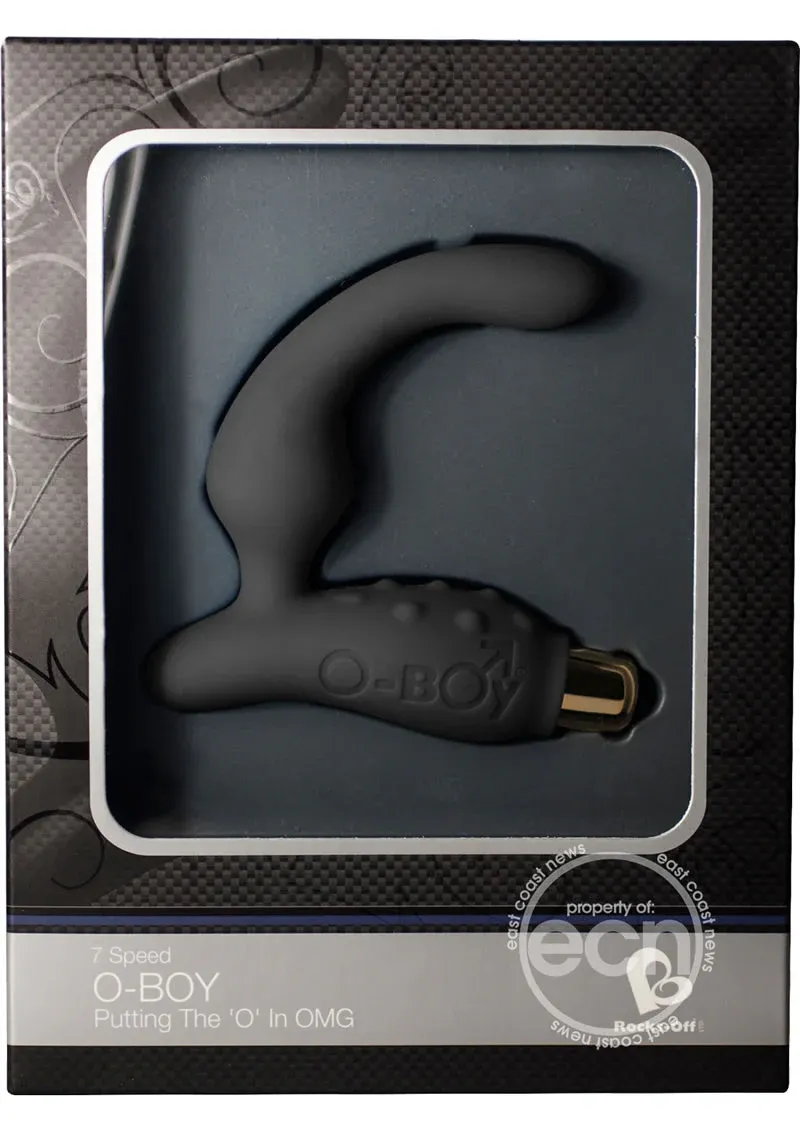 O Boy 7 Speed Prostate And Perineum Silicone Massager Waterproof Sexy Black