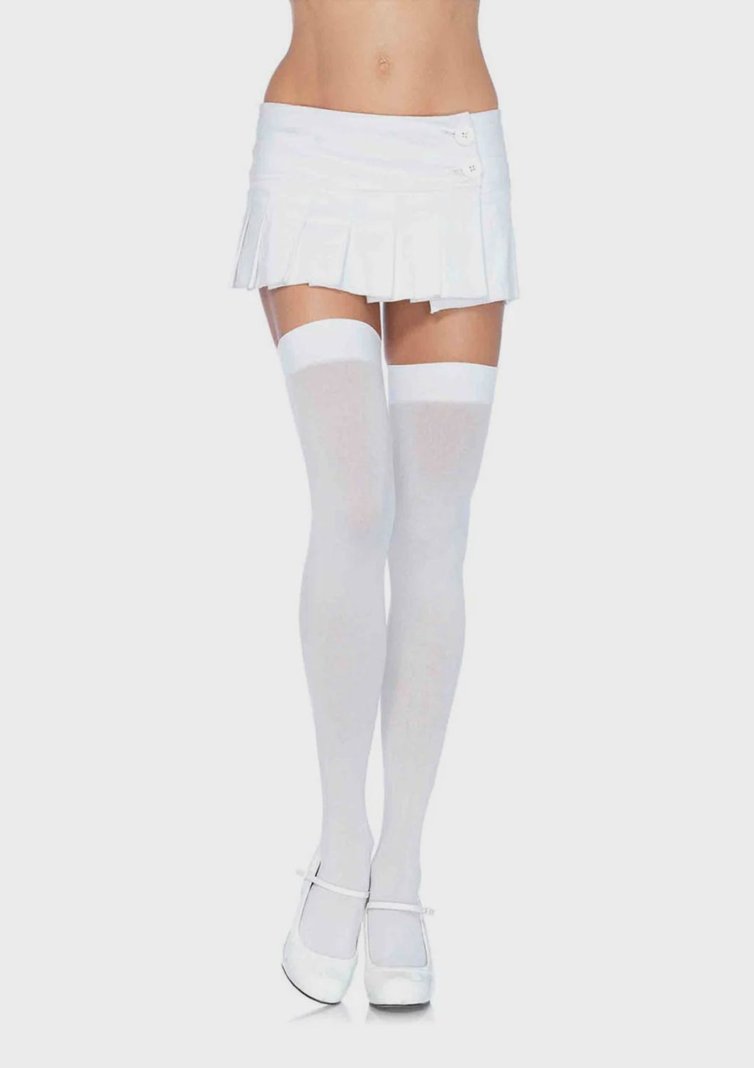 Nylon Over The Knee O/S WHITE