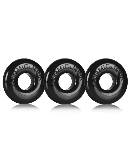 Oxballs Ringer Donut Cock Ring (3 Pack) - Black