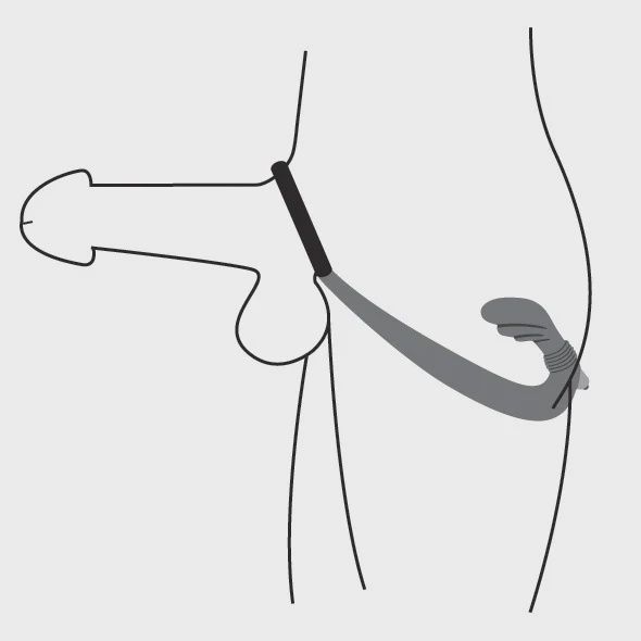 Prostatic Play Nova Silicone Cock Ring And Prostate Vibe
