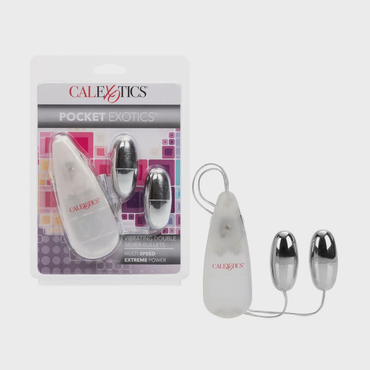 Pocket Exotics® Vibrating Double Silver Bullets