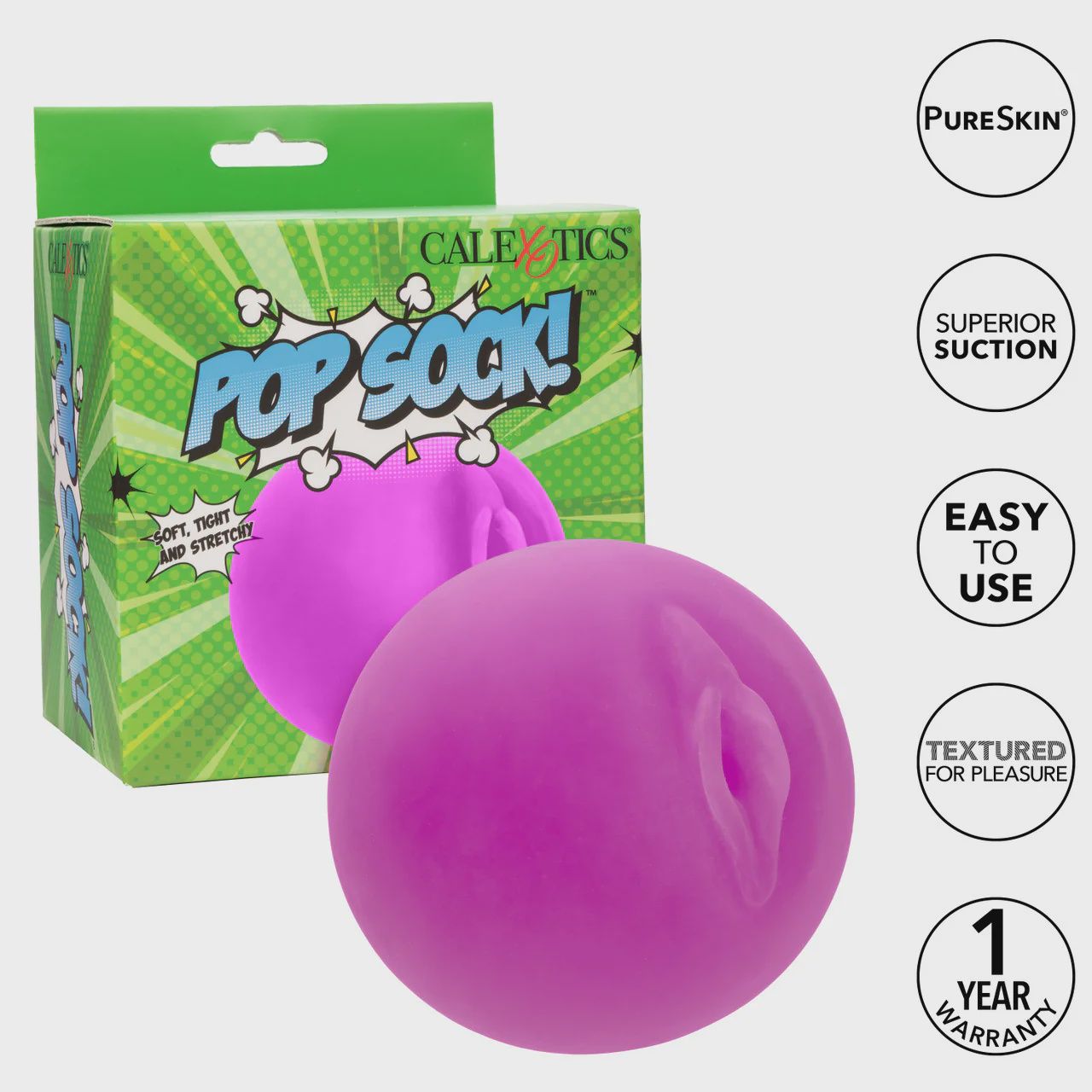 Pop Sock Pussy Stroker - Purple