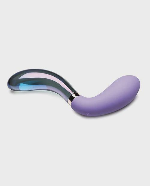 Prisms Vibra-Glass 10x Dual Ended G Spot Silicone/Glass Vibrator - Pari