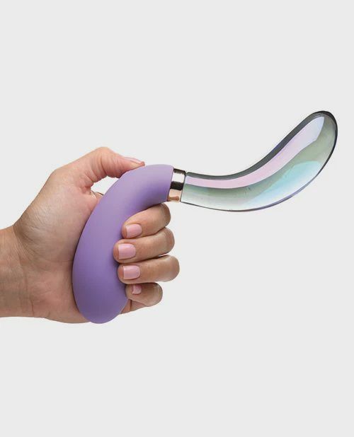 Prisms Vibra-Glass 10x Dual Ended G Spot Silicone/Glass Vibrator - Pari