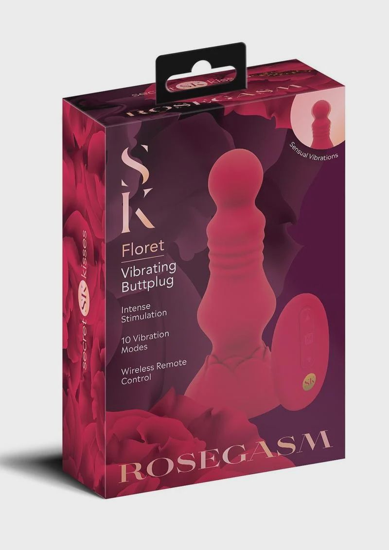 REMOTE VIBRATING FLORET BUTTPLUG