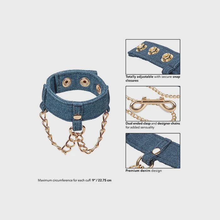 Ride 'Em Premium Denim Collection Wrist Cuffs