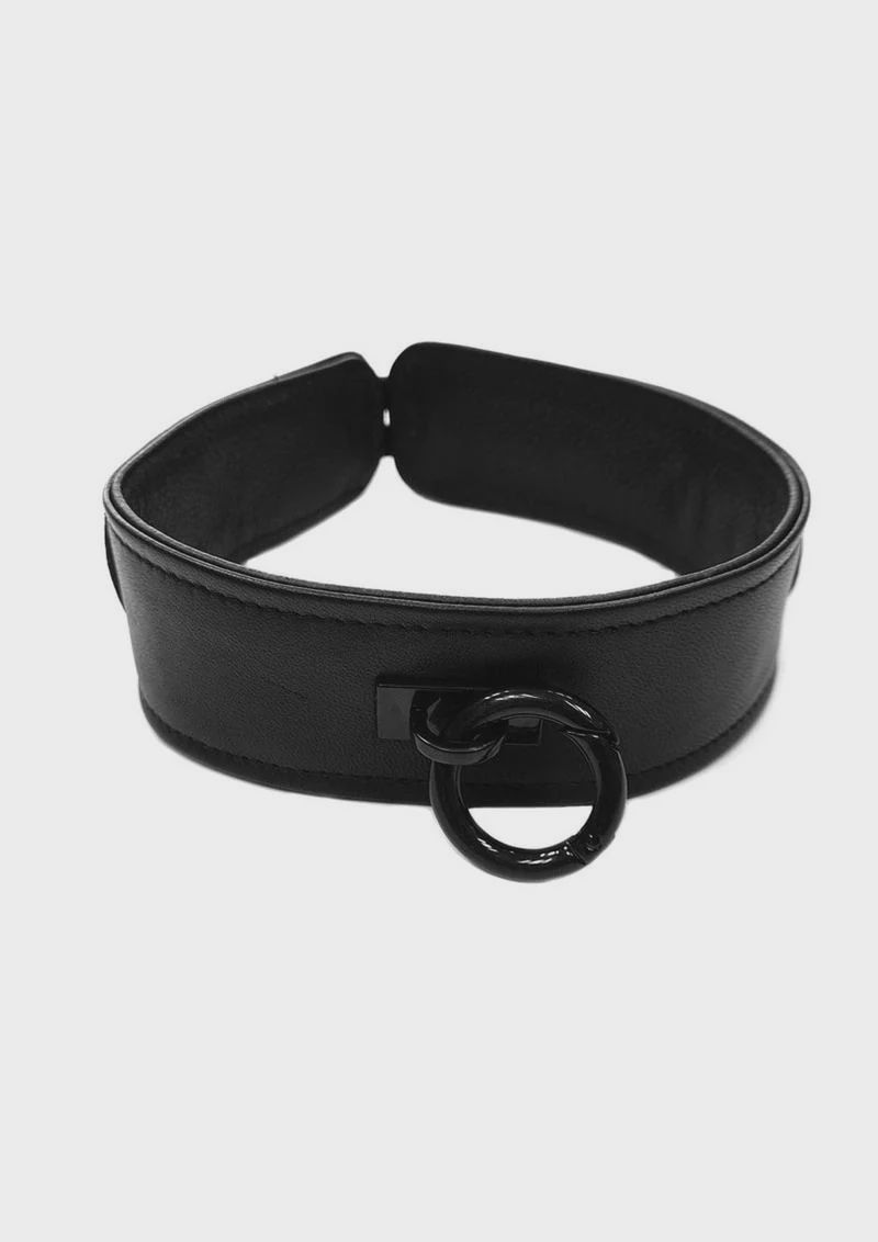 Rouge Leather Collar - Black, Color: Black Hardware