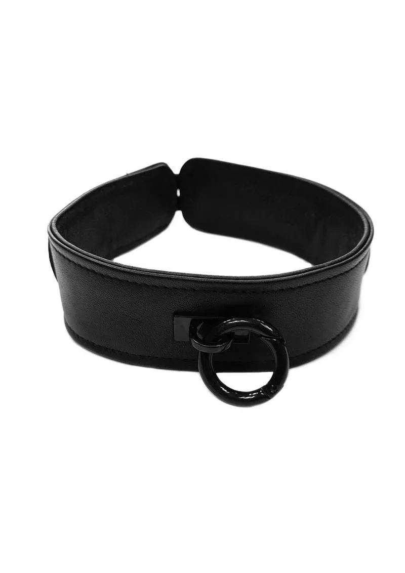 Rouge Leather Collar - Black, Color: Black Hardware