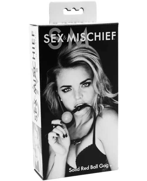 Sex &amp; Mischief Solid Red Ball Gag