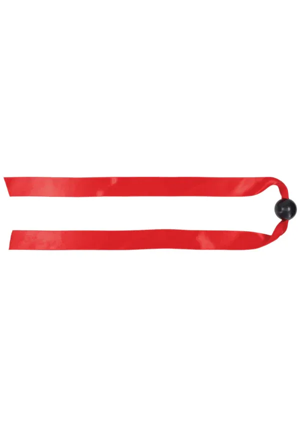 Sex &amp; Mischief Amor Satin Ball Gag - Red/Black