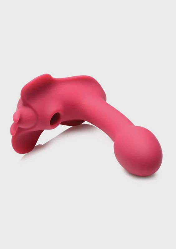 Shegasm Butterfy Tease Rechargeable Silicone 10X Clitoral Suction Stimulator with Remote Control - Pink