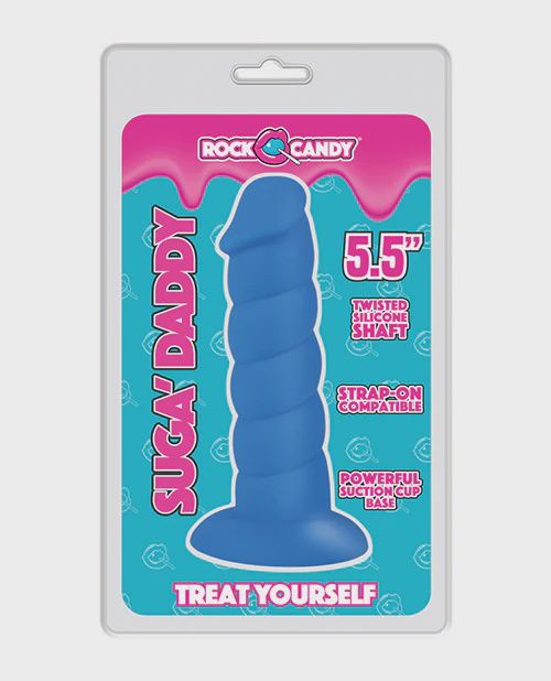 Rock Candy Suga Daddy 5.5" Silicone Dildo - Blue