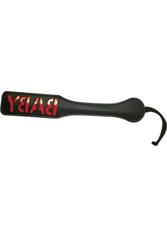 Sex &amp; Mischief Vinyl Baby Paddle - Black/Red