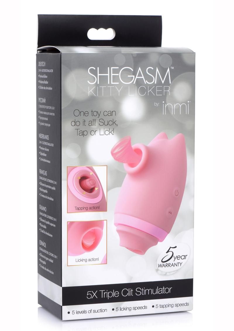 Shegasm Kitty Licker 5X 3-In-1 Clit Stimulator