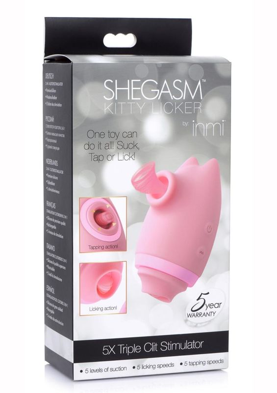 Shegasm Kitty Licker 5X 3-In-1 Clit Stimulator