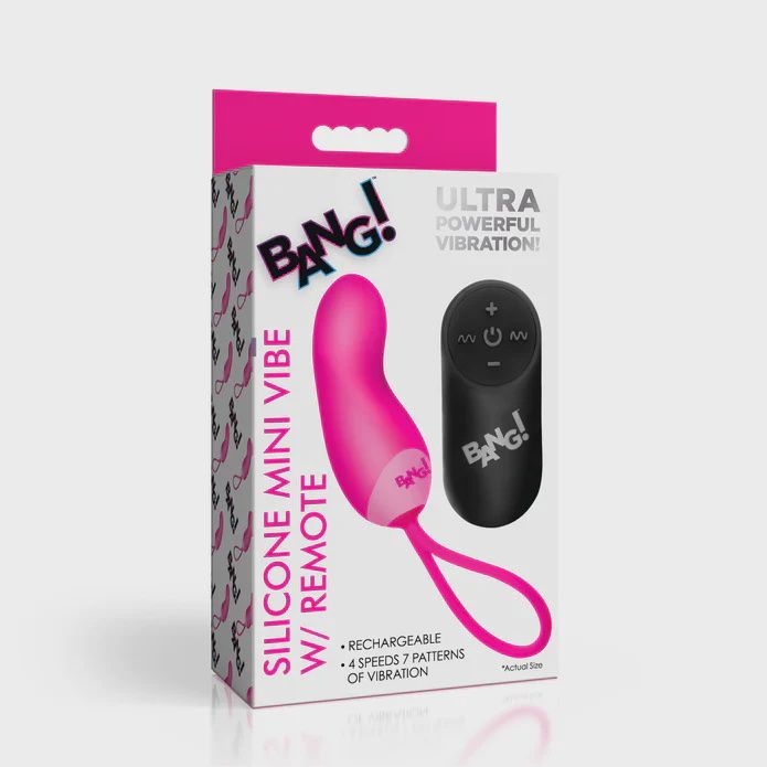 Silicone Mini Vibe w/ Remote - Pink