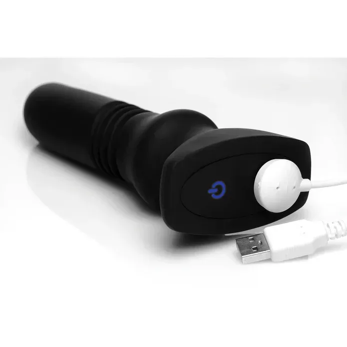 Silicone Vibrating &amp; Thrusting Plug With Remote Control