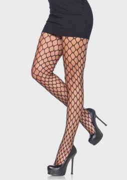 Sharp Edge Scale Net Pantyhose - One Size