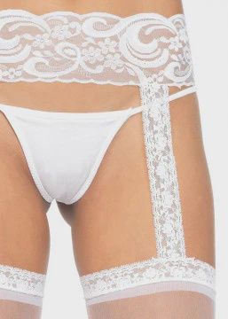 Sheer Thigh Highs - One Size - White