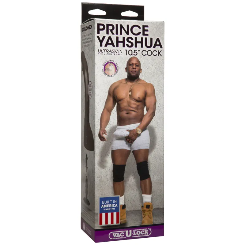 Signature Cocks Prince Yahshua Ultraskyn 10.5" Cock With Removable Vac-U-Lock Suction Cup Chocolate