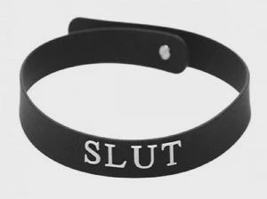 Silicone Collar Slut - Black