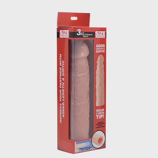 Size Matters 3" Flesh Penis Enhancer Sleeve