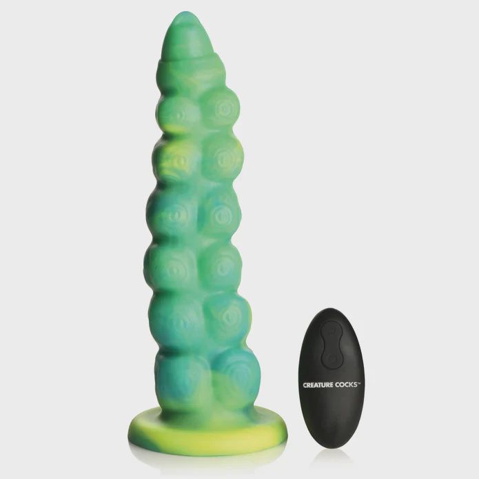Squirmer Thrusting &amp; Vibrating Silicone Dildo
