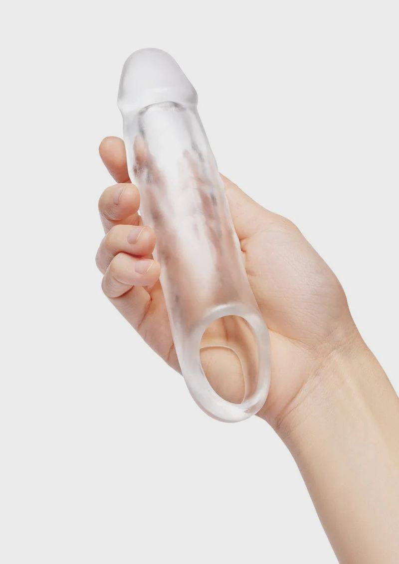 SU 1 IN. SEE-THRU PENIS EXTENDER W/ BALL LOOP
