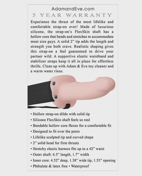 Soft Hollow Strap On - Flesh