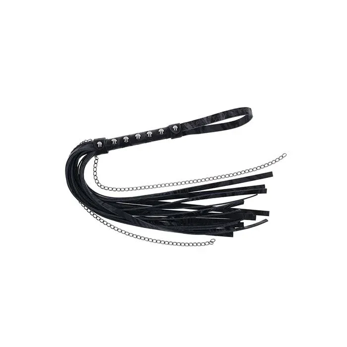 Sportsheets Velvet Noir Chain Flogger - Black