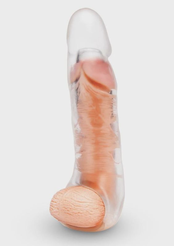 SU 3 IN. SEE-THRU PENIS EXTENDER W/ BALL LOOP