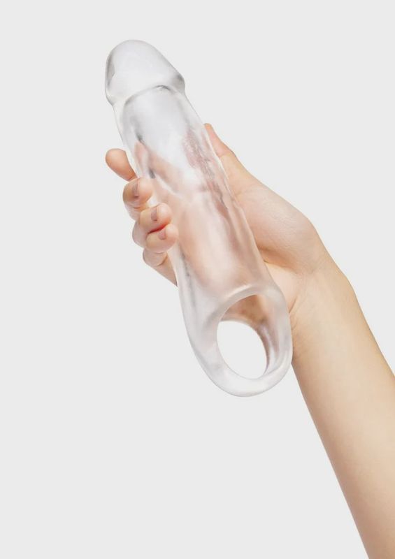 SU 3 IN. SEE-THRU PENIS EXTENDER W/ BALL LOOP