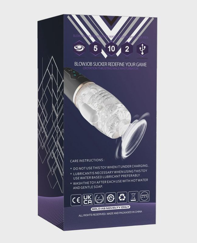 Sucking &amp; Vibrating Blowjob Sucker - Black