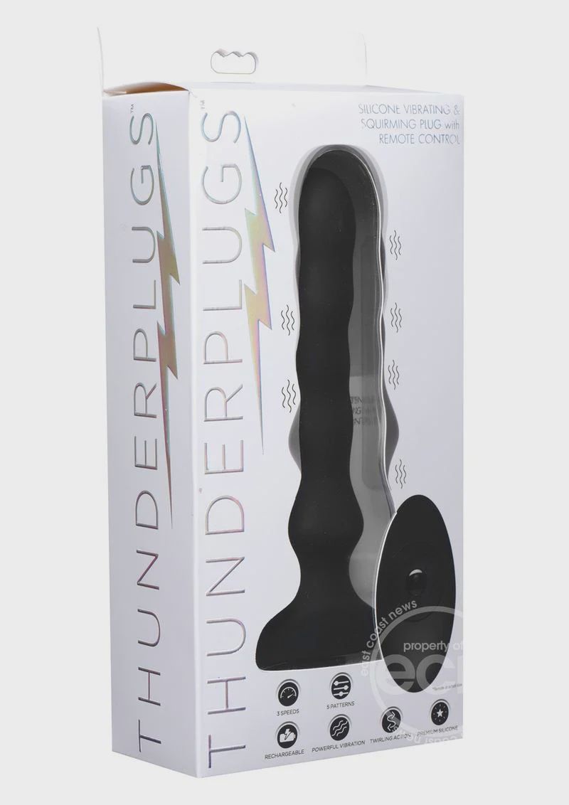 Thunder P Vibe &amp; Squirm Plug Anal Plug Multi Function Silicone Waterproof