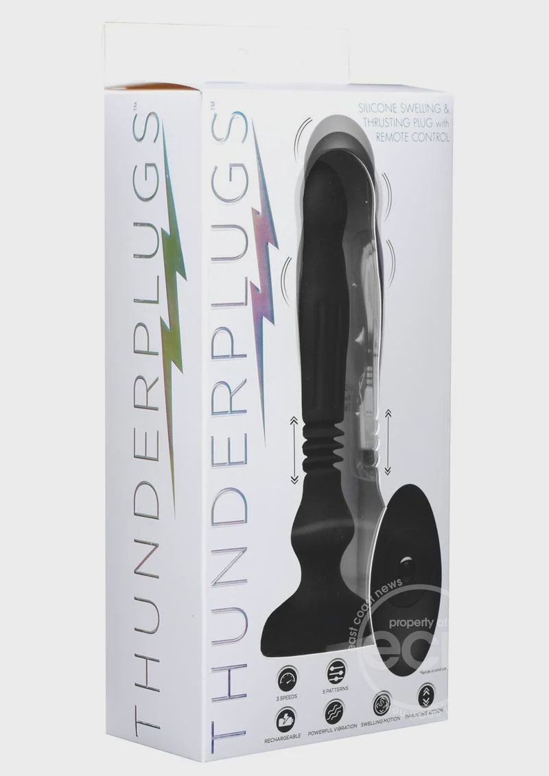 Thunder P Swell &amp; Thrust Plug Anal Plug Multi Function Silicone Waterproof