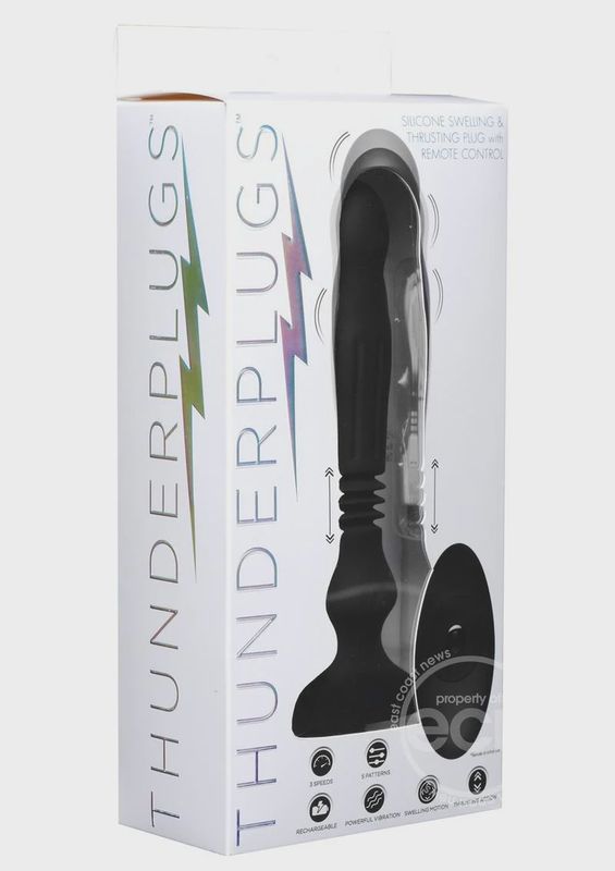Thunder P Swell &amp; Thrust Plug Anal Plug Multi Function Silicone Waterproof